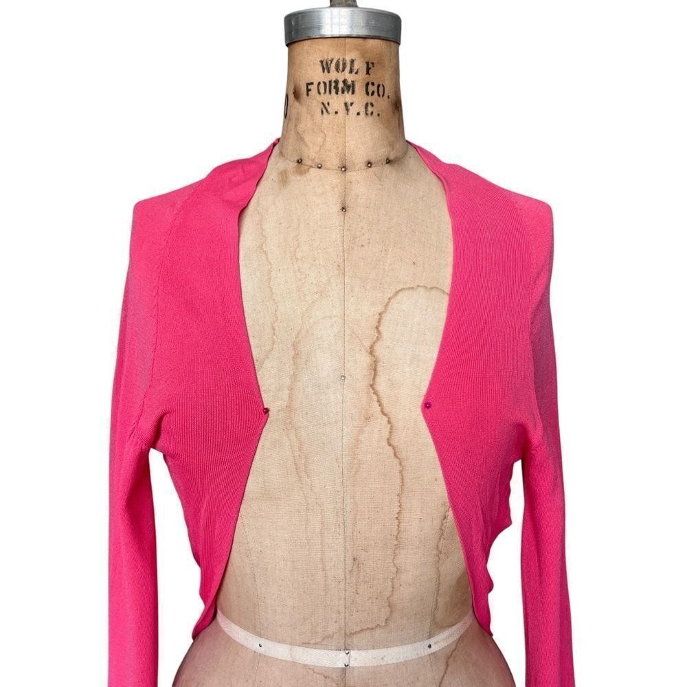 Toy G. Hot Pink Cropped Bolero with Bows Size M/L